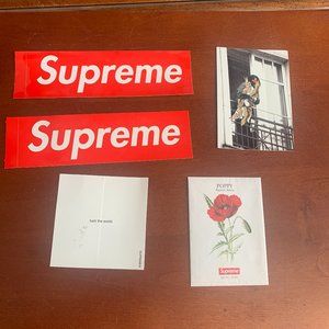 NEW Supreme Stickers SEALED Poppy Seeds, Fxxx The World, ANTIHERO, Box Logo